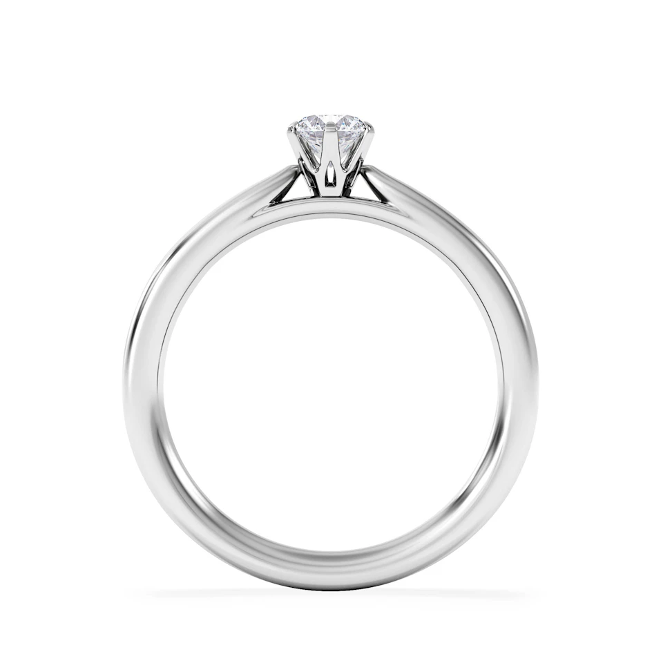 Certified Low Set Chloe Platinum Diamond Engagement Ring 0.33CT-G-H/SI