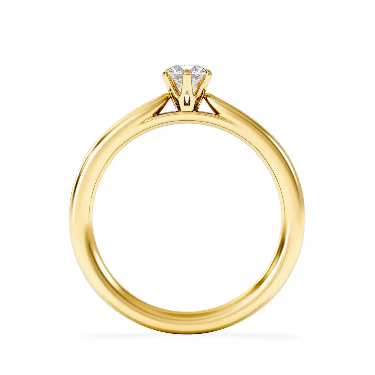 Certified Low Set Chloe 18K Gold Diamond Engagement Ring 0.33CT