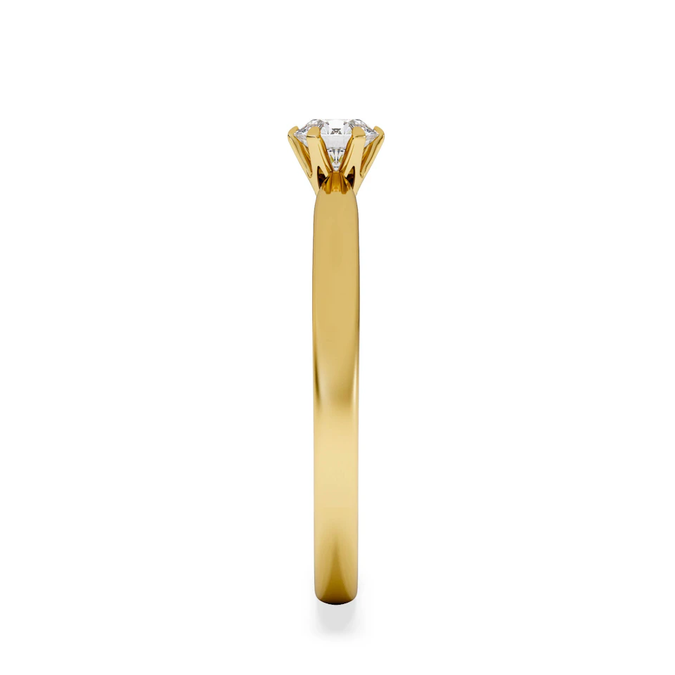 Certified Low Set Chloe 18K Gold Diamond Engagement Ring 0.33CT-F-G/VS