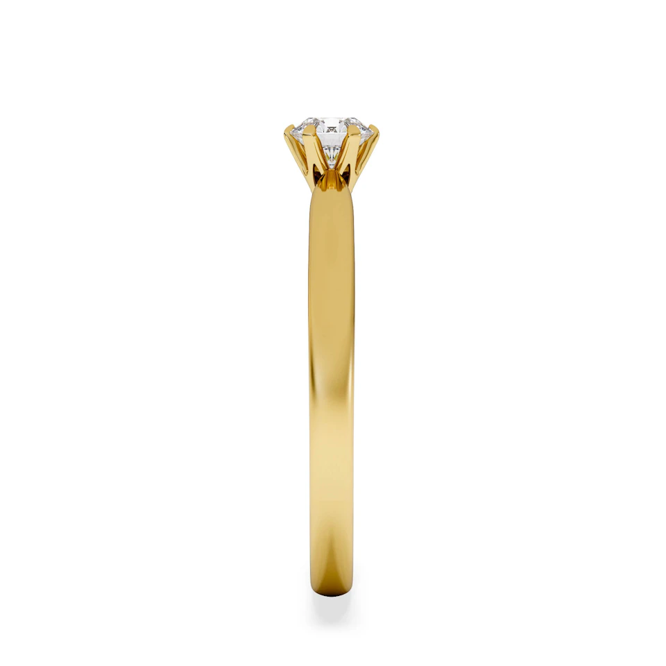 Certified Low Set Chloe 18K Gold Diamond Engagement Ring 0.33CT-G-H/SI