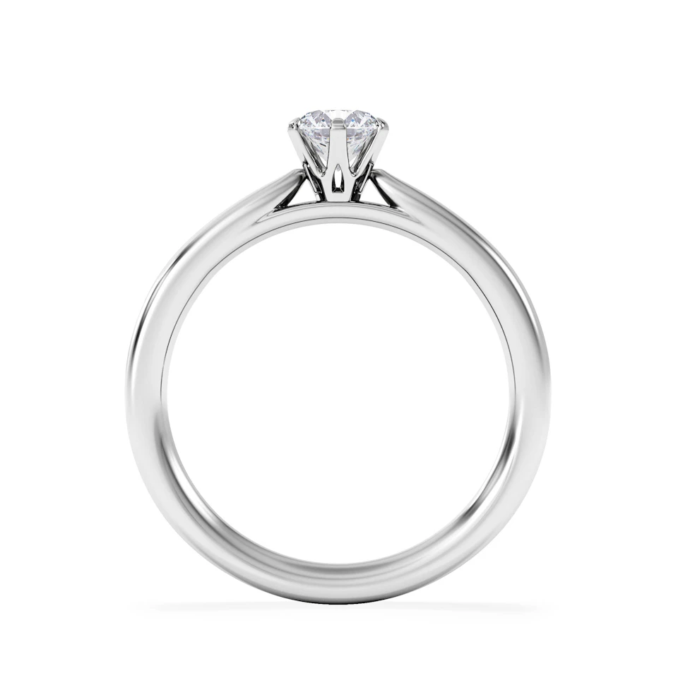 Certified 0.50CT Chloe Low Platinum Engagement Ring G/SI2