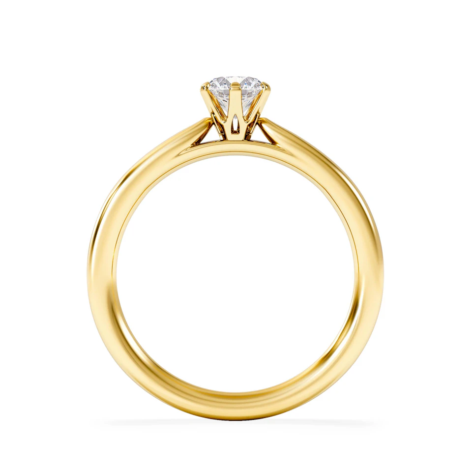 Half Carat Diamond Engagement Ring Low Chloe Lab F/VS1 18K Gold