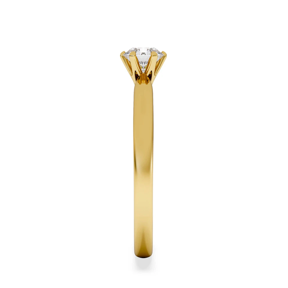 Certified 0.50CT Chloe Low 18K Gold Engagement Ring G/SI2