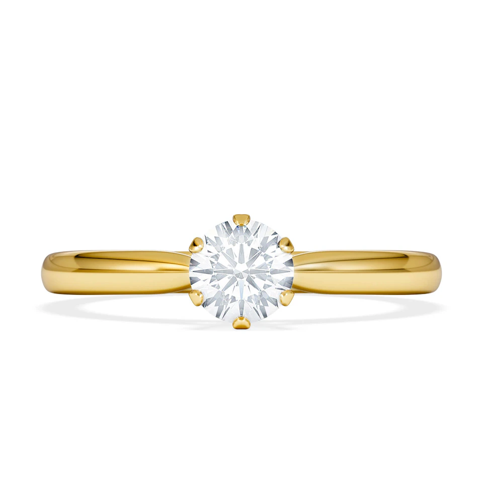 Half Carat Diamond Engagement Ring Low Chloe Lab F/VS1 18K Gold