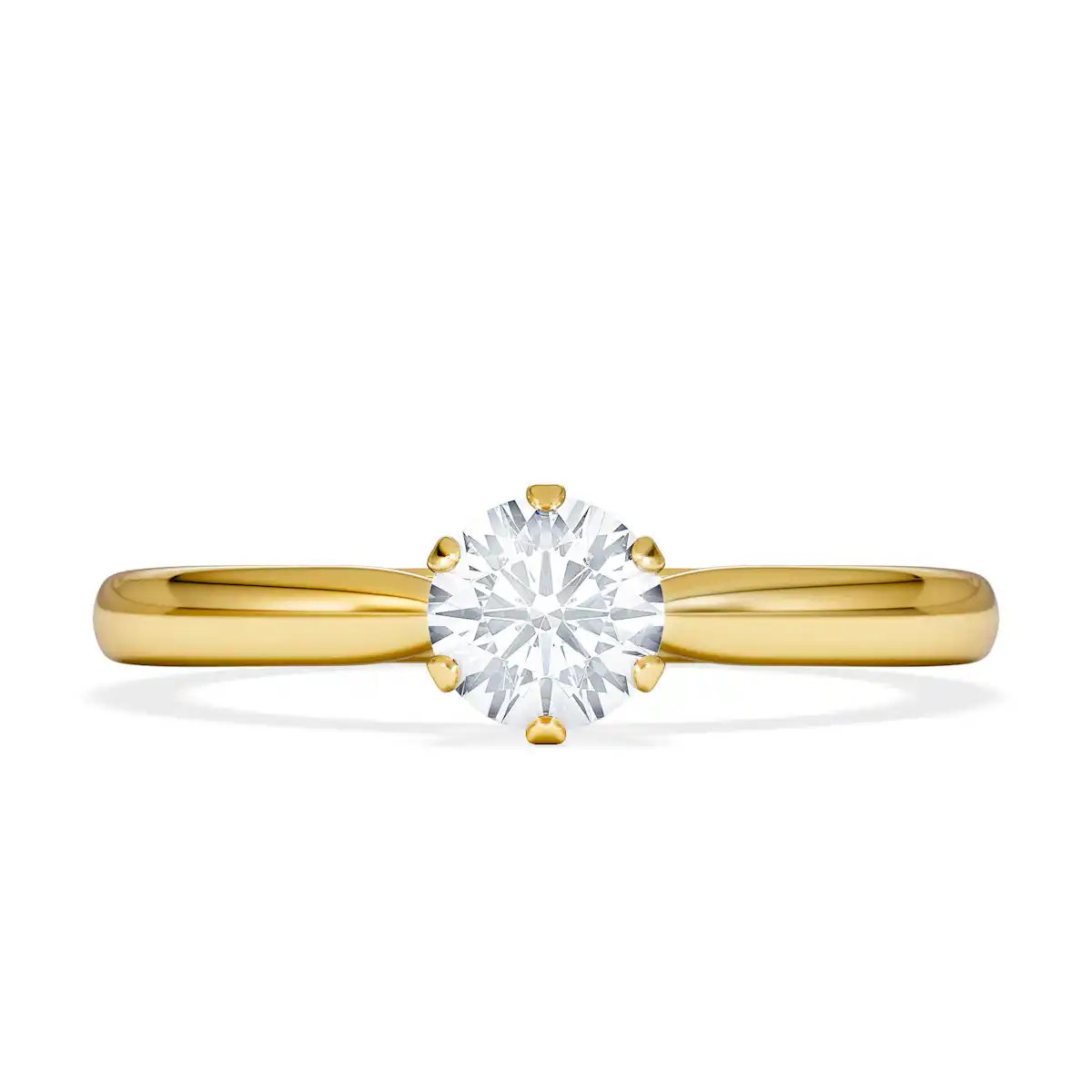 Half Carat Diamond Engagement Ring Low Chloe Lab F/VS1 18K Gold