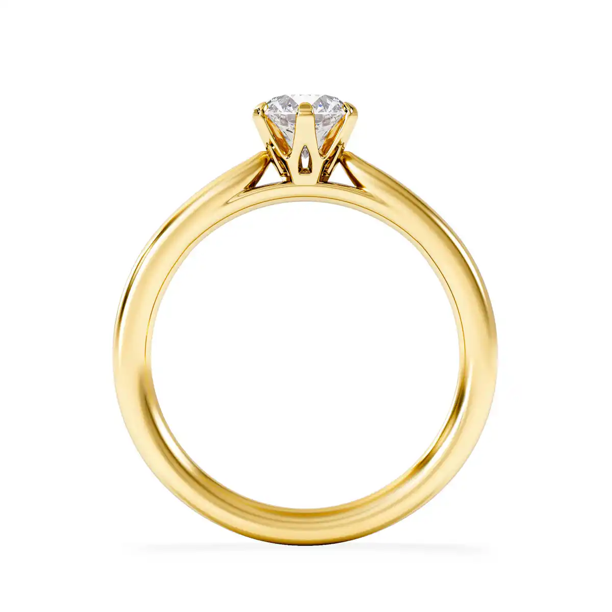 Certified 0.70CT Chloe Low 18K Gold Engagement Ring G/SI2