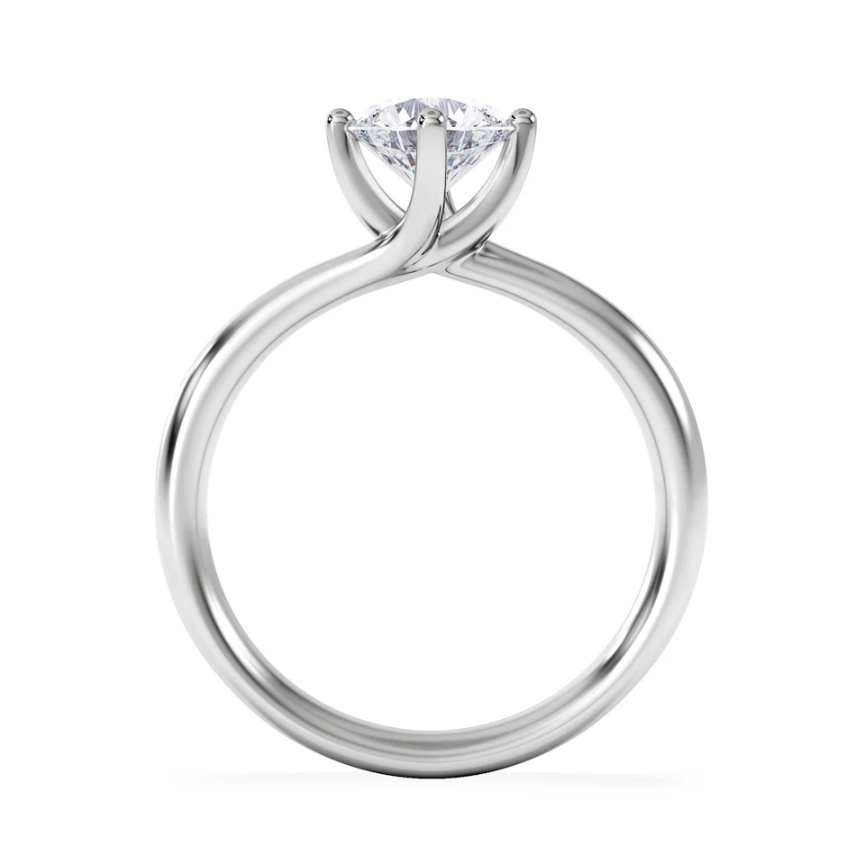 1 Carat Diamond Engagement Ring Lily Lab F/VS1 18K White Gold