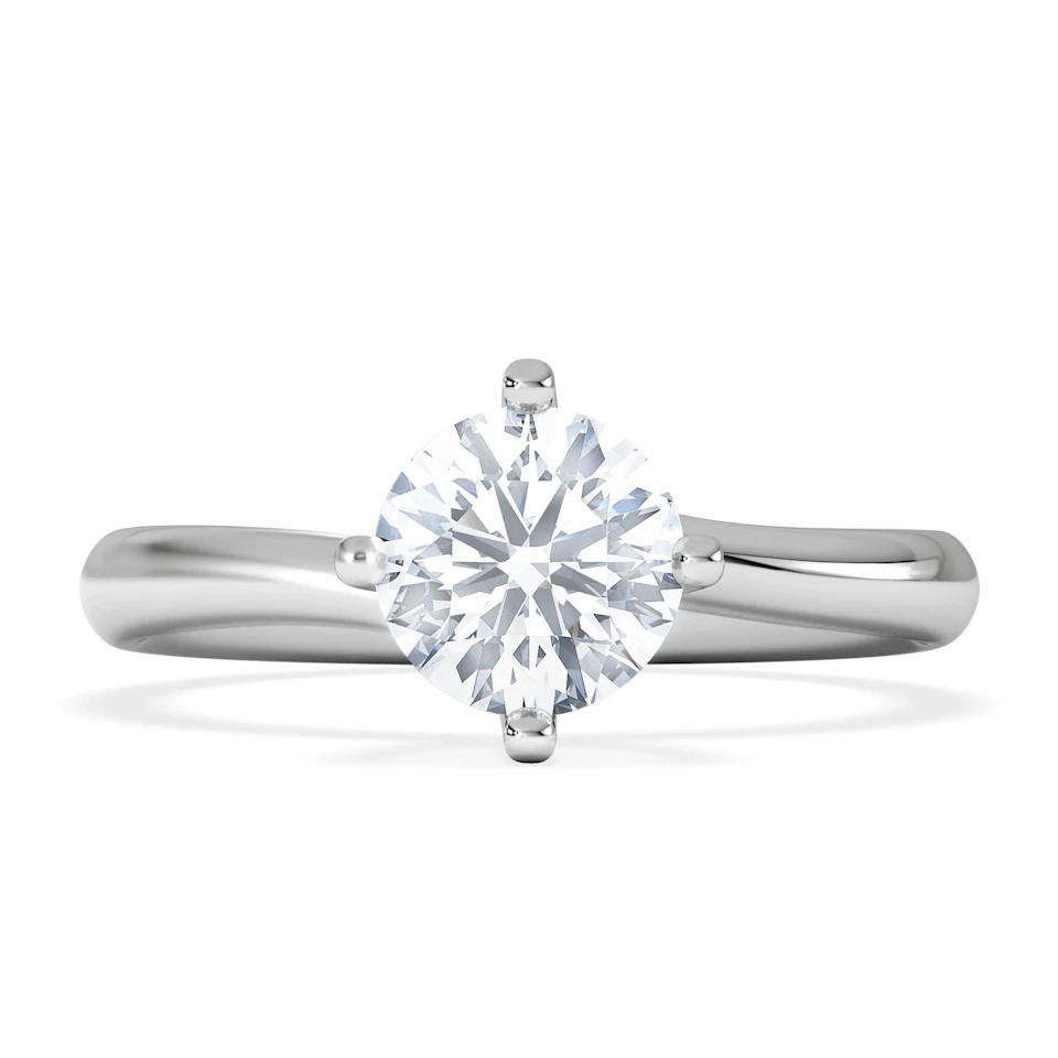 1 Carat Diamond Engagement Ring Lily Lab F/VS1 18K White Gold