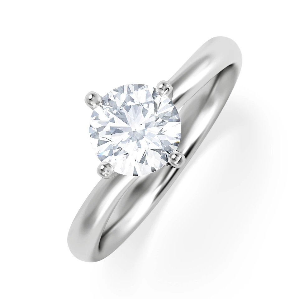 1 Carat Diamond Engagement Ring Lily Lab F/VS1 Platinum IGI Certified