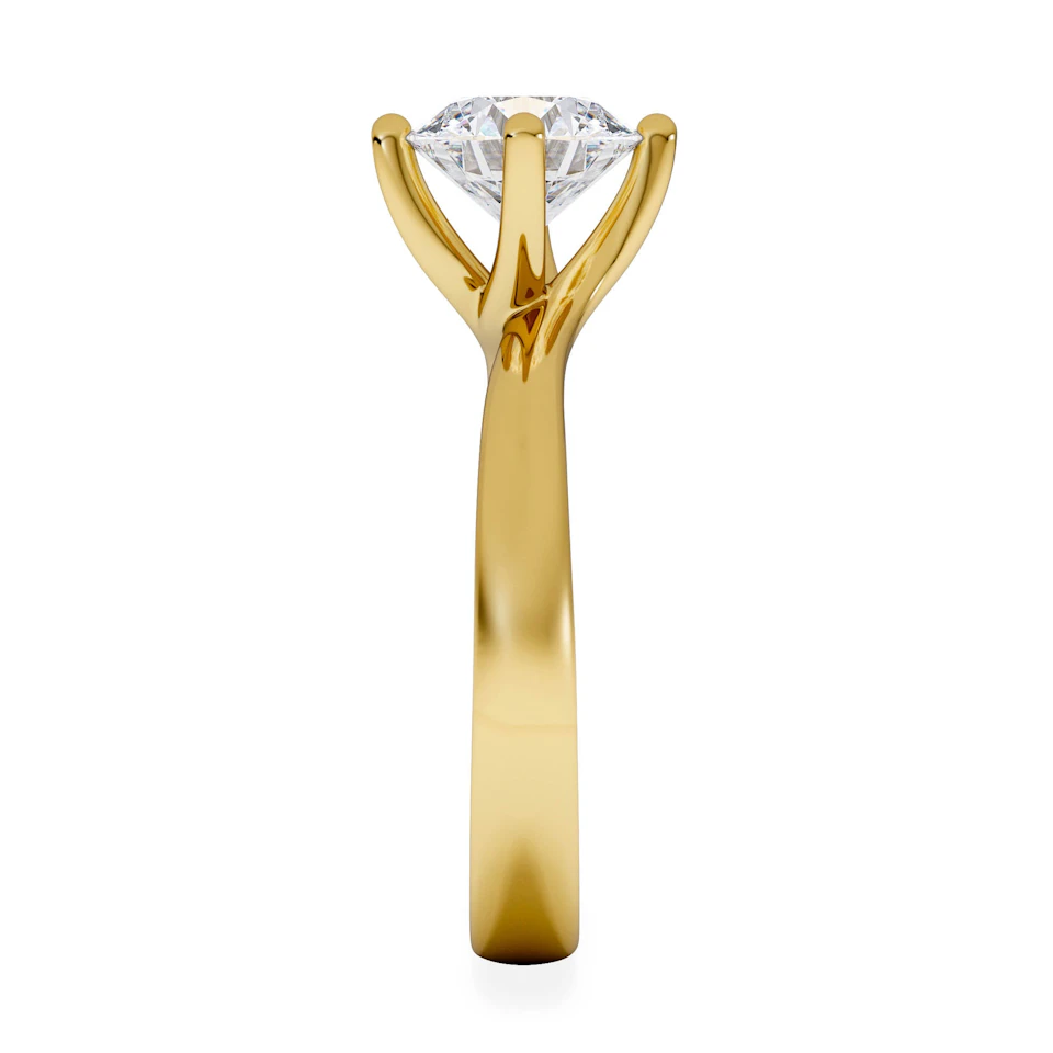 1.50ct Diamond Engagement Ring Lily Lab F/VS1 18K Gold IGI Certified