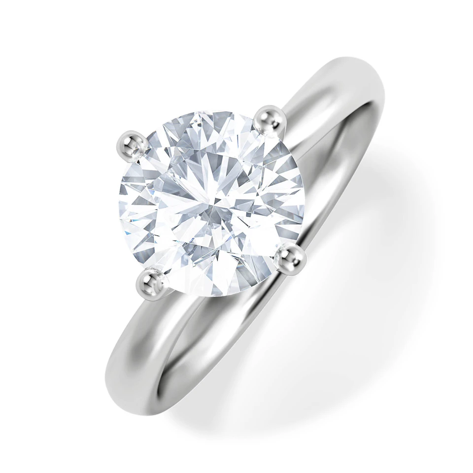2 Carat Diamond Engagement Ring Lily Lab F/VS1 18K White Gold