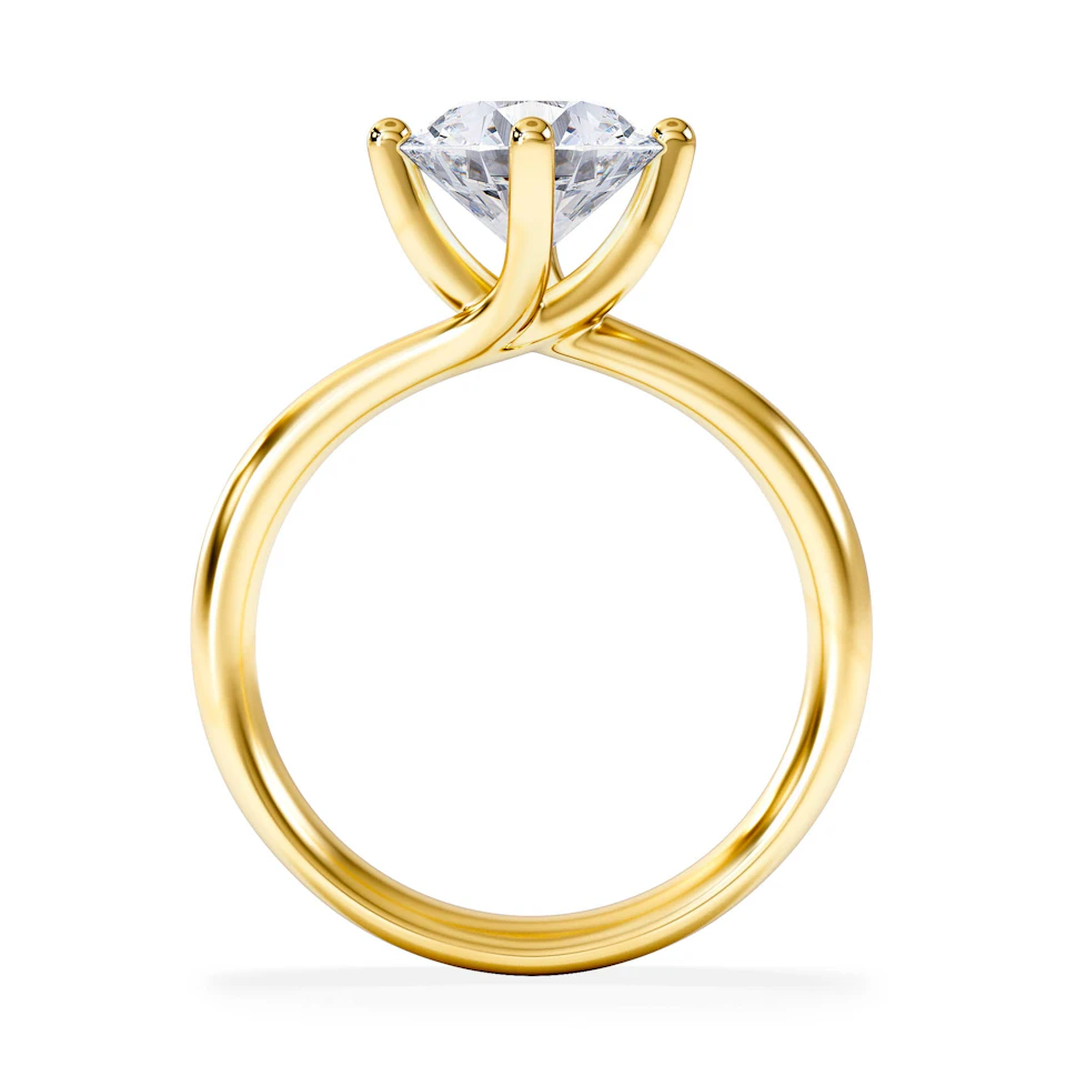 2 Carat Diamond Engagement Ring Lily Lab F/VS1 18K Gold IGI Certified