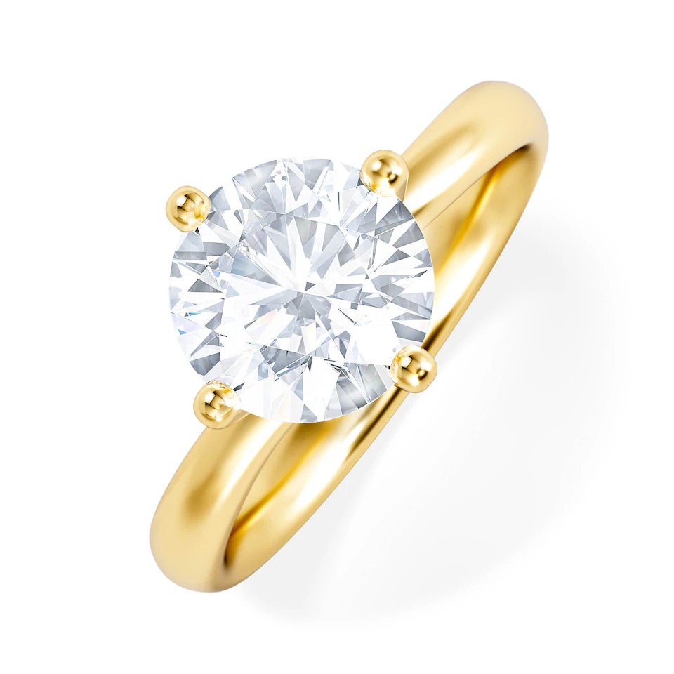 2 Carat Diamond Engagement Ring Lily Lab F/VS1 18K Gold IGI Certified