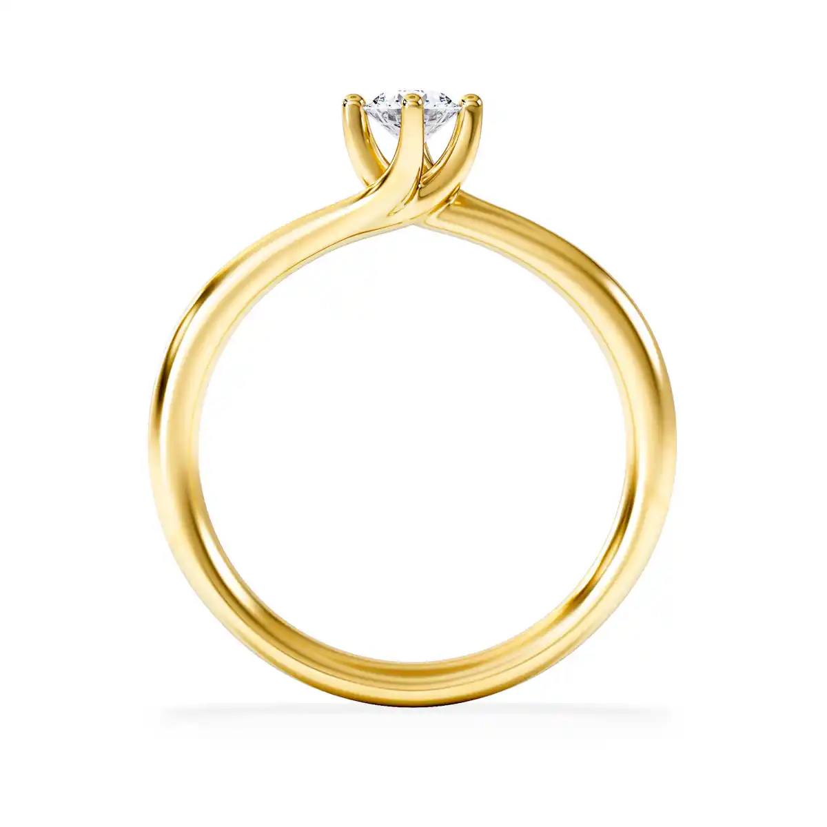 Lily Certified Lab Diamond Engagement Ring 0.25CT F/VS1 18K Gold