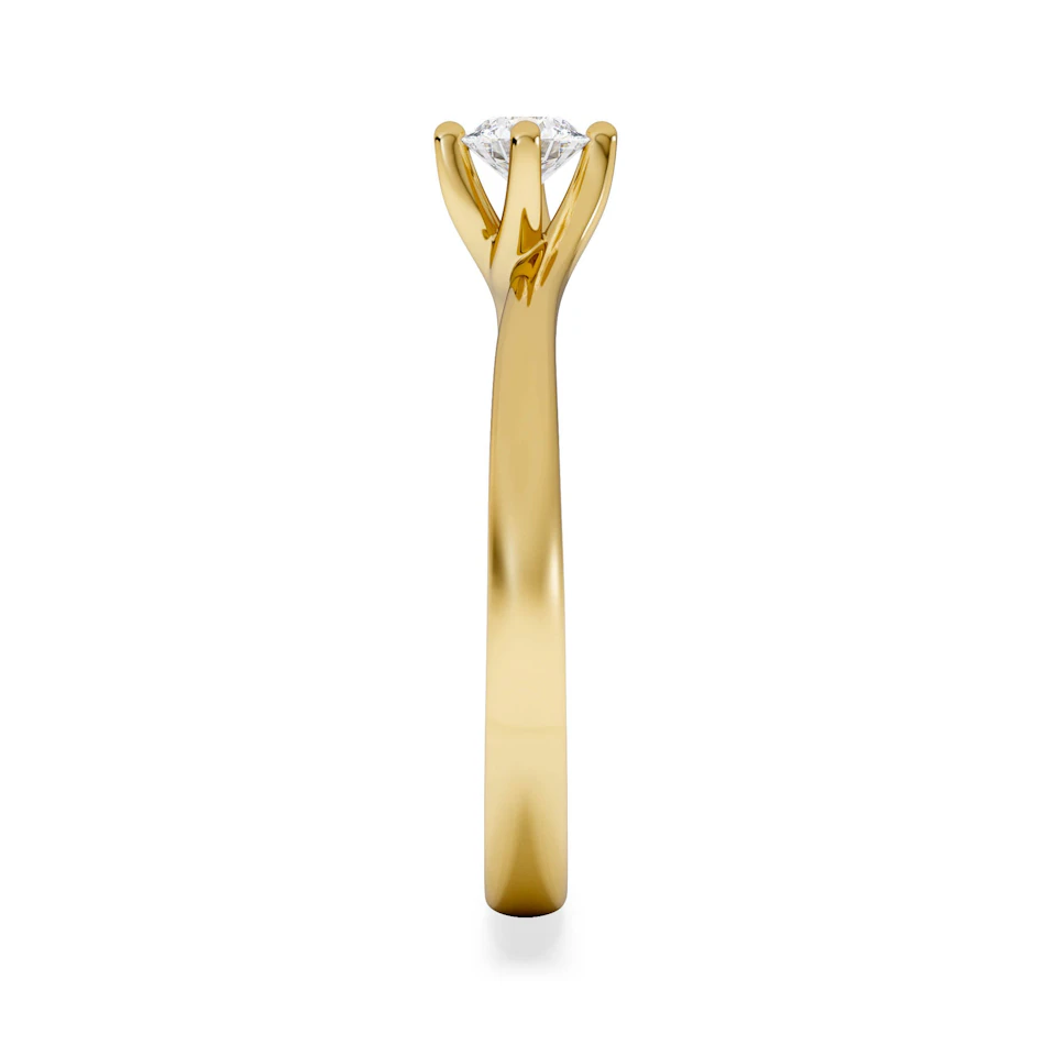 Certified Lily 18K Gold Diamond Engagement Ring 0.25CT