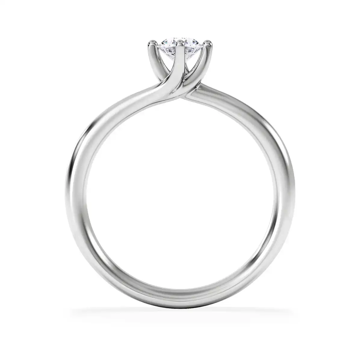 Lily Certified Lab Diamond Engagement Ring 0.33CT F/VS1 18K White Gold