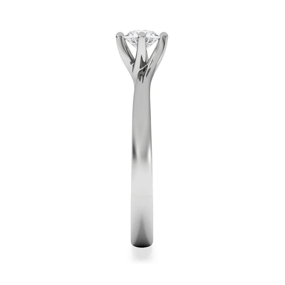 Certified Lily Platinum Diamond Engagement Ring 0.33CT-G-H/SI