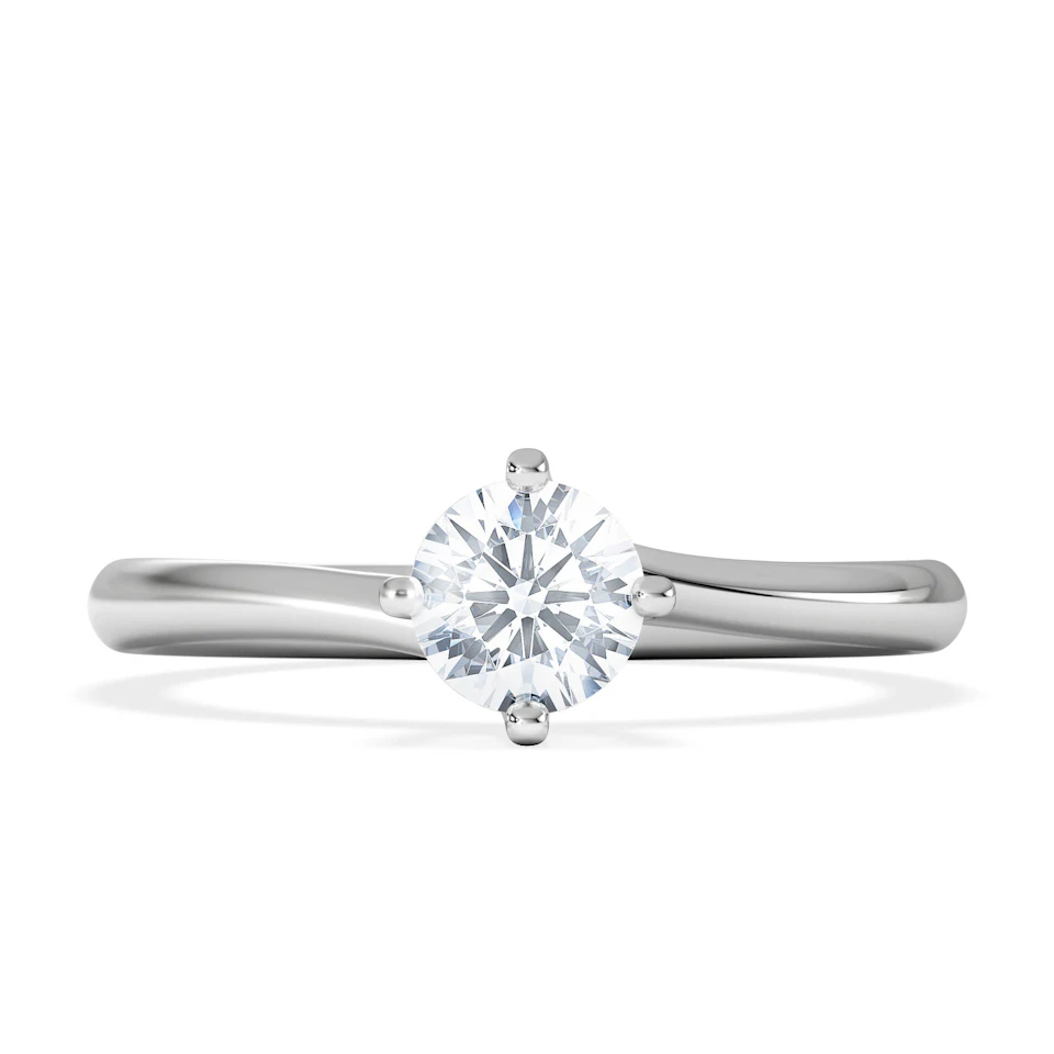 Engagement Ring Certified 0.50CT Lily Platinum G/VS