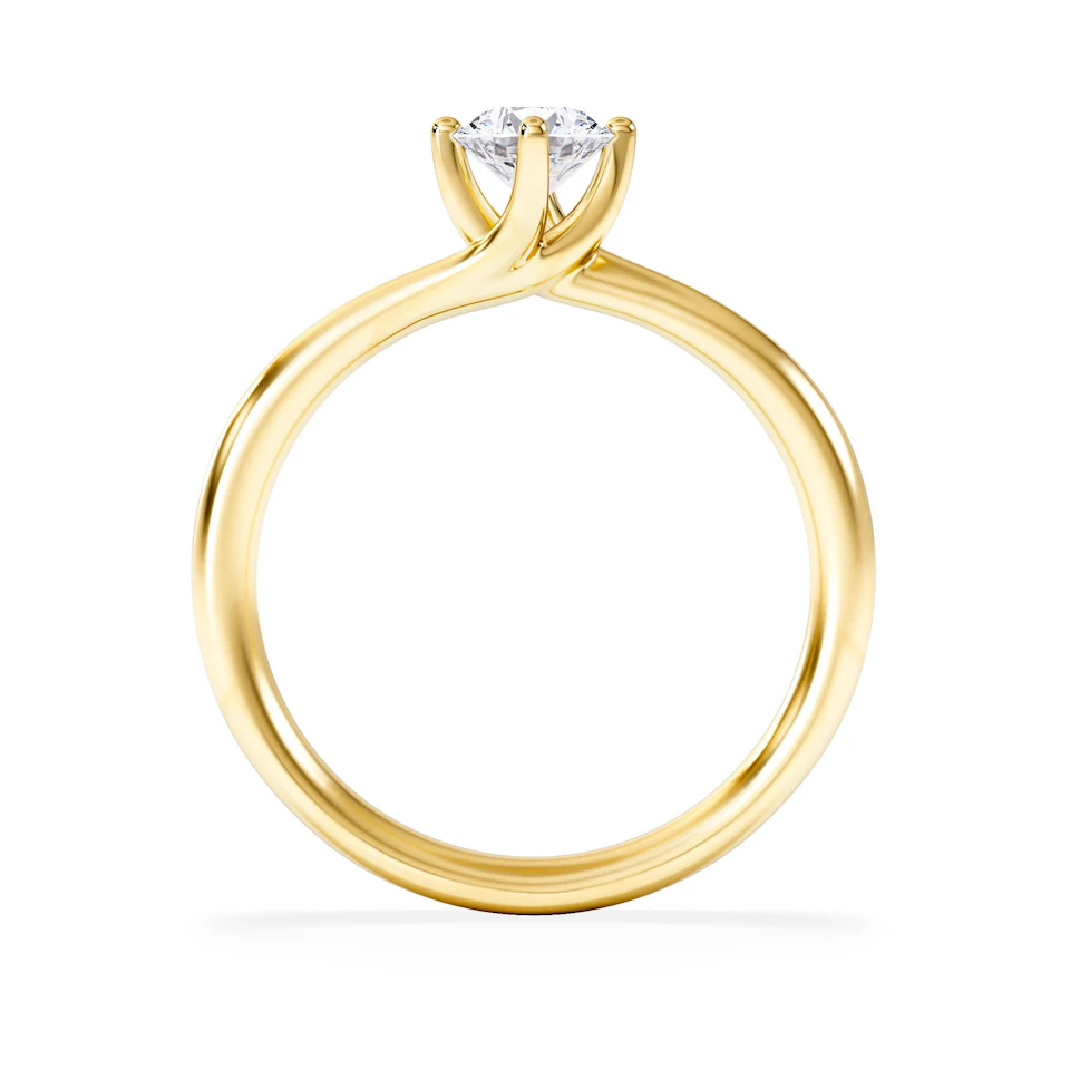 Half Carat Diamond Engagement Ring Lily Lab F/VS1 18K Gold