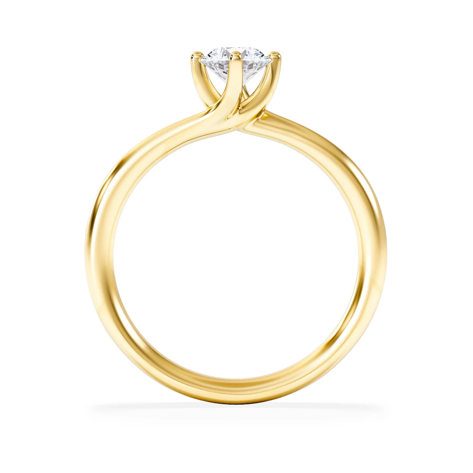Certified 0.50CT Lily 18K Gold Engagement Ring G/SI2