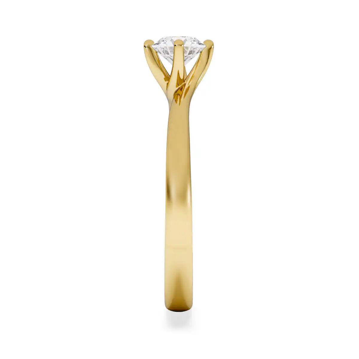 Half Carat Diamond Engagement Ring Lily Lab F/VS1 18K Gold