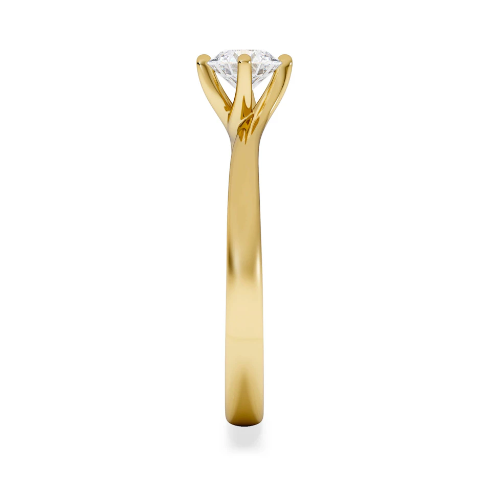 Certified Lily 18K Gold Diamond Engagement Ring 0.50CT