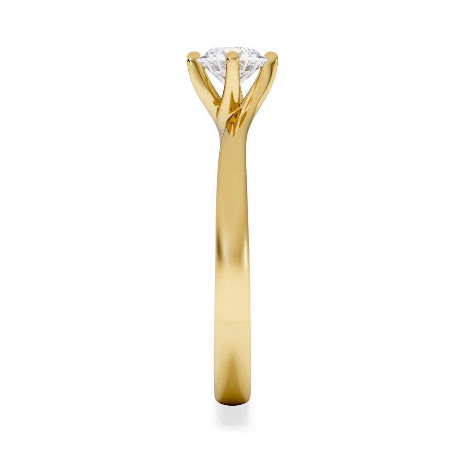 Certified 0.50CT Lily 18K Gold Engagement Ring G/SI2