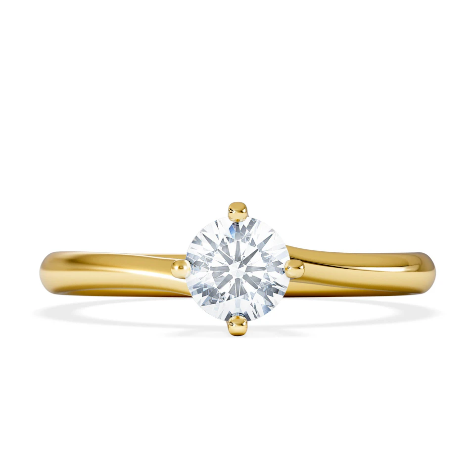 Half Carat Diamond Engagement Ring Lily Lab F/VS1 18K Gold