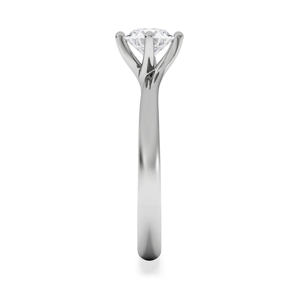 Certified 0.70CT Lily Platinum Engagement Ring G/VS