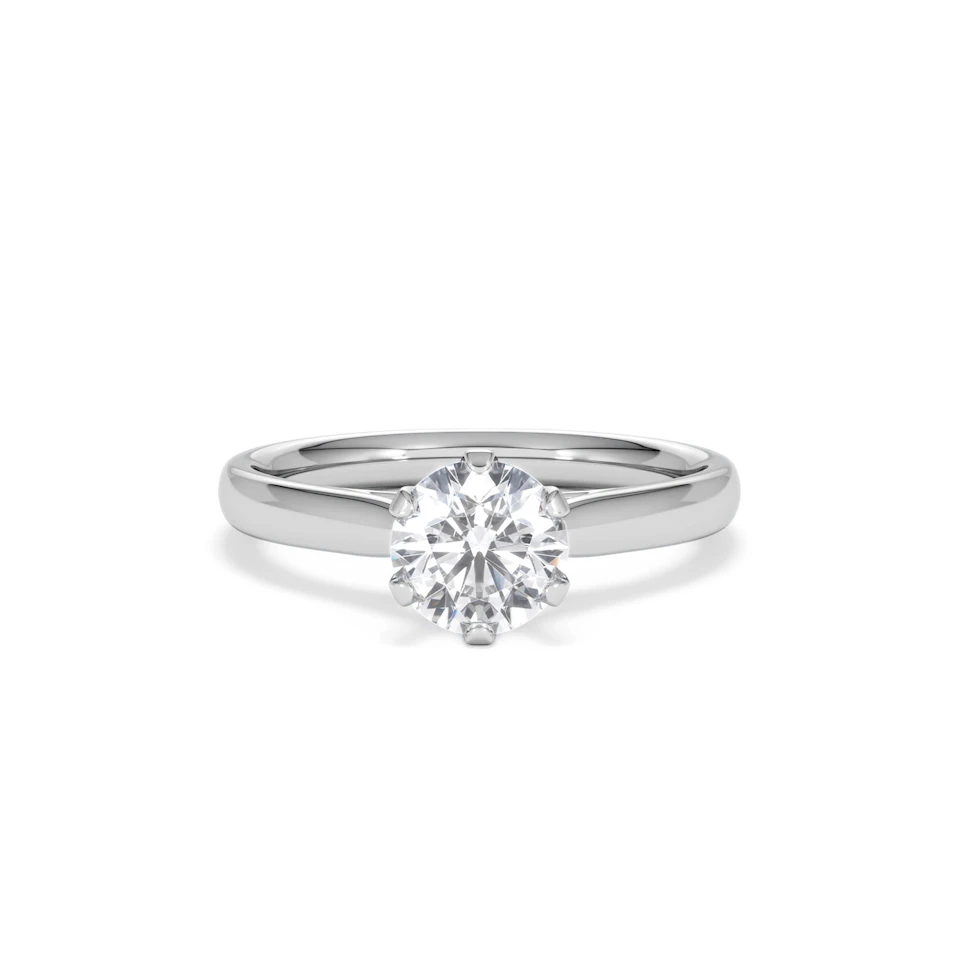 Certified 1.00CT Chloe High Platinum Engagement Ring G/VS