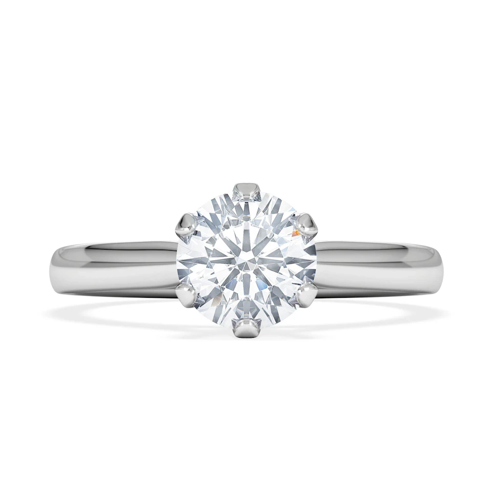 Certified 1.00CT Chloe High Platinum Engagement Ring G/VS