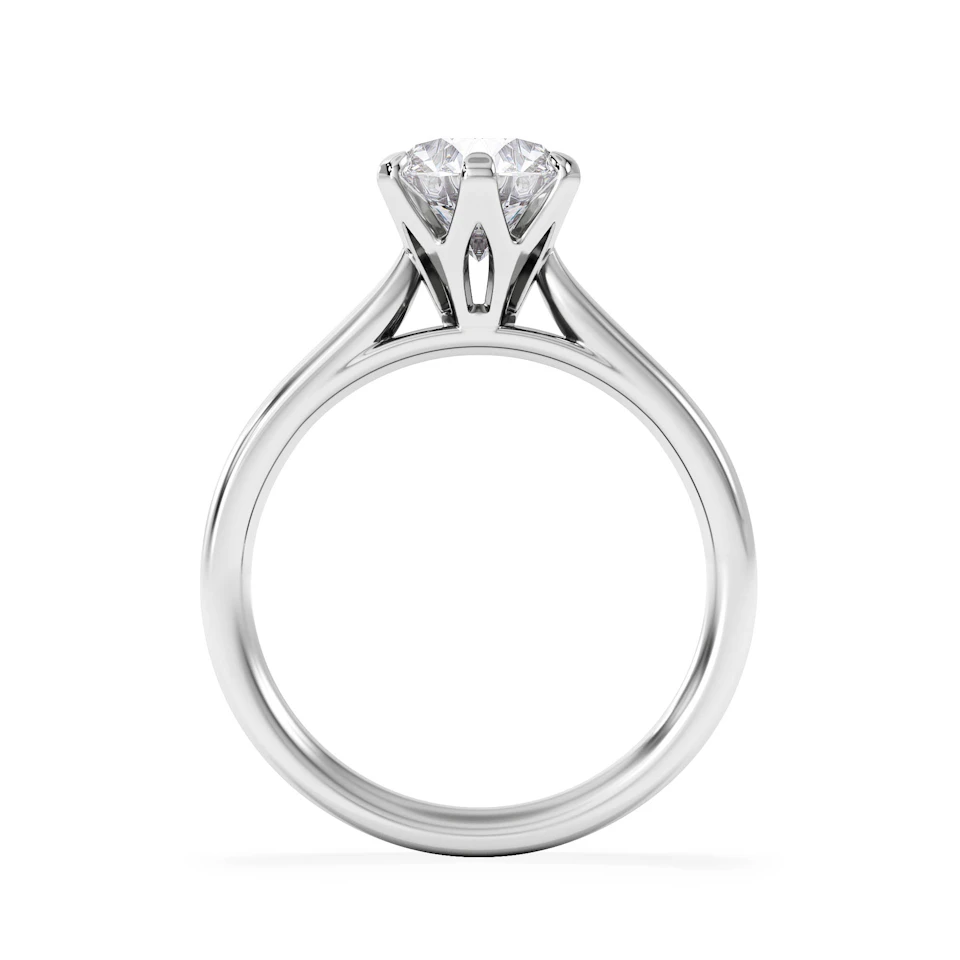 1.50Ct Diamond Engagement Ring High Set Chloe Lab F/VS1 18K White Gold