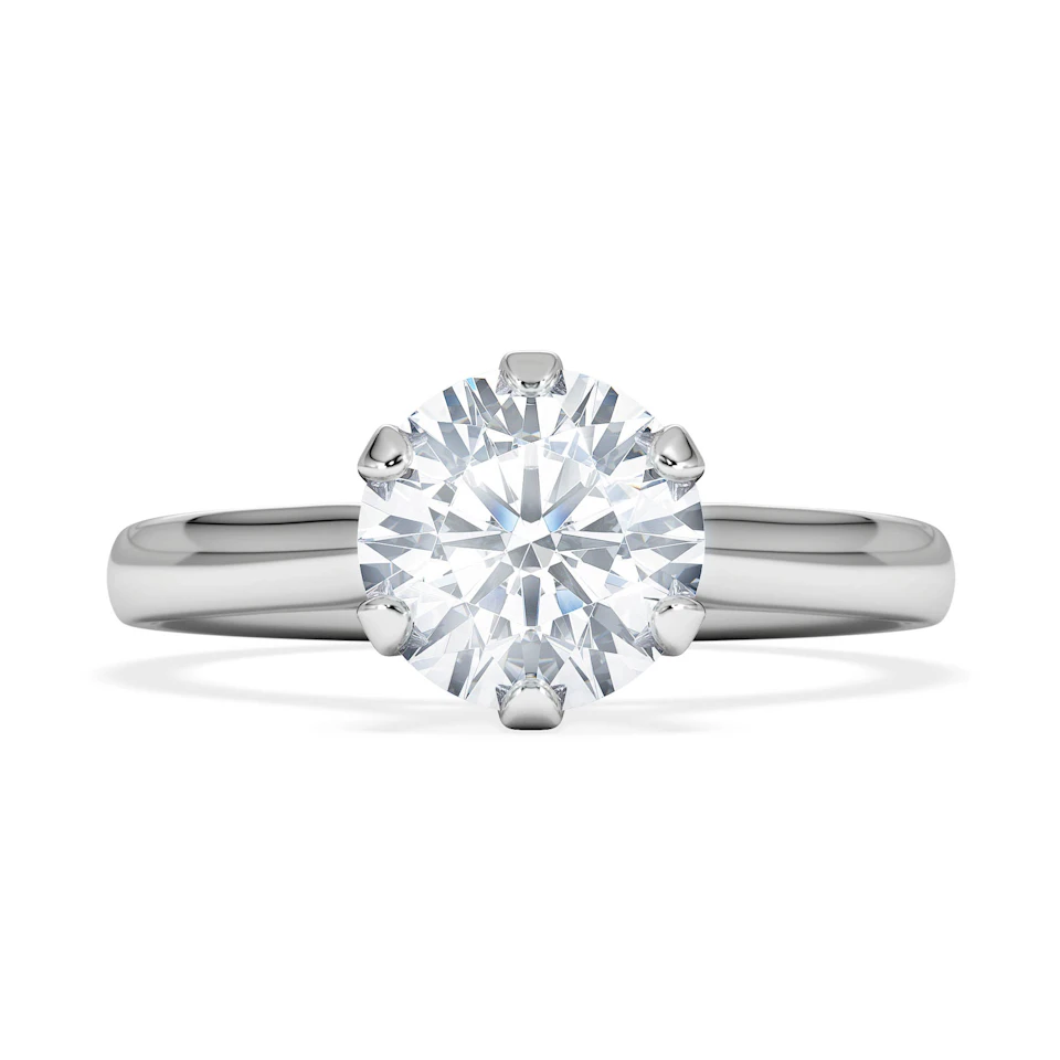 1.50Ct Diamond Engagement Ring High Set Chloe Lab F/VS1 18K White Gold