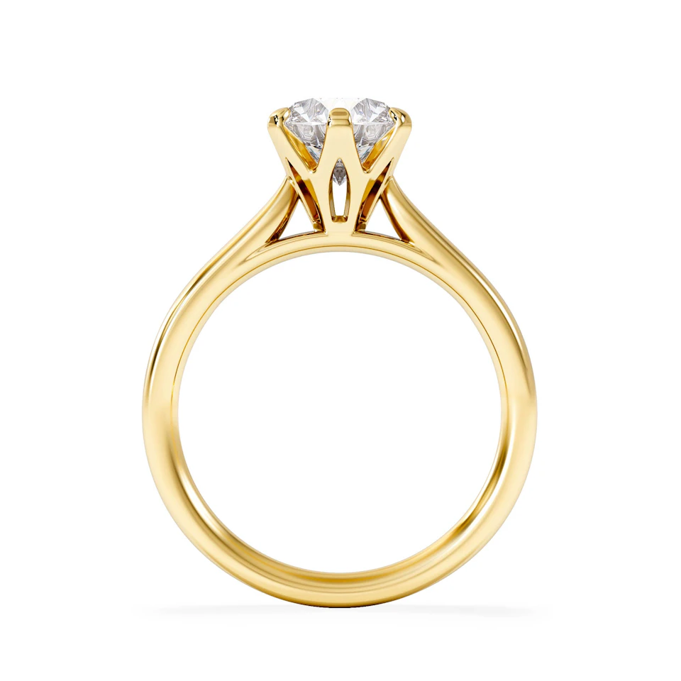 1.50 Carat Diamond Engagement Ring High Set Chloe Lab F/VS1 18K Gold