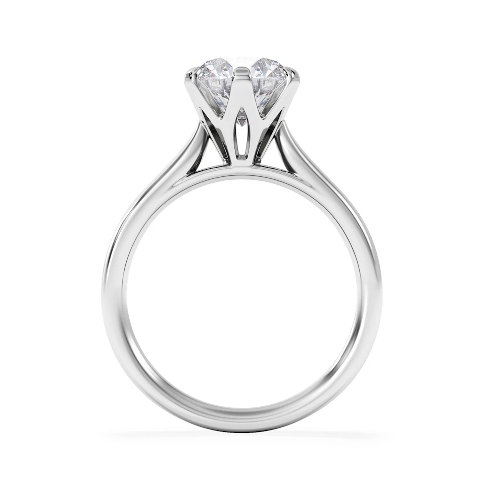 2 Carat Diamond Engagement Ring High Set Chloe Lab F/VS1 Platinum