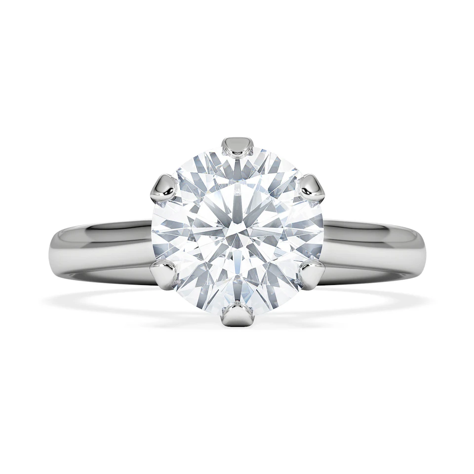 2 Carat Diamond Engagement Ring High Set Chloe Lab F/VS1 Platinum