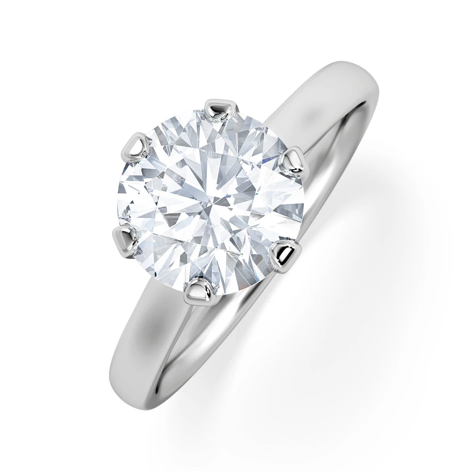 2 Carat Diamond Engagement Ring High Set Chloe Lab F/VS1 Platinum
