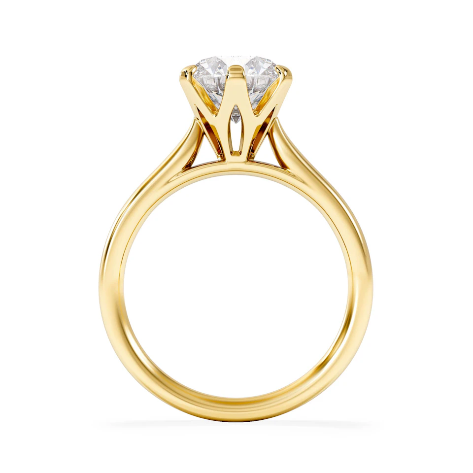 2 Carat Diamond Engagement Ring High Set Chloe Lab F/VS1 18K Gold