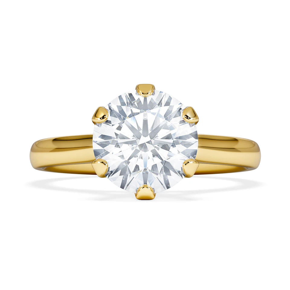 2 Carat Diamond Engagement Ring High Set Chloe Lab F/VS1 18K Gold