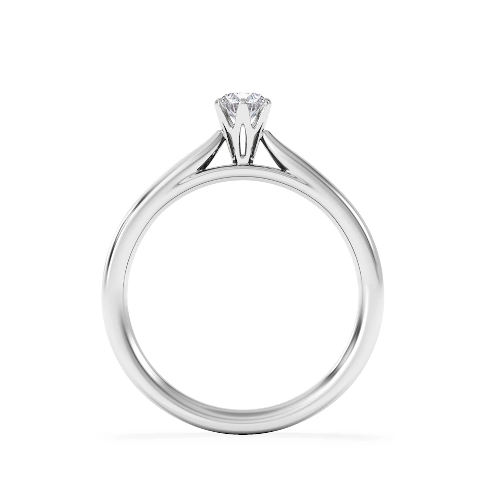 Engagement Ring High Set Chloe 0.25ct Lab Diamond G/Vs in Platinum