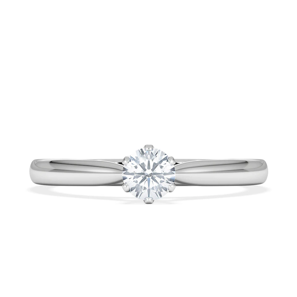 Engagement Ring High Set Chloe 18K White Gold Diamond 0.25CT H/SI