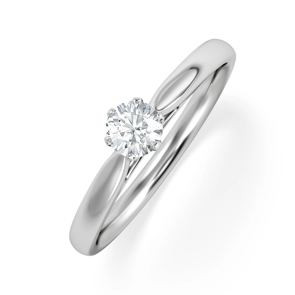 Engagement Ring High Set Chloe 0.25ct Lab Diamond G/Vs in Platinum