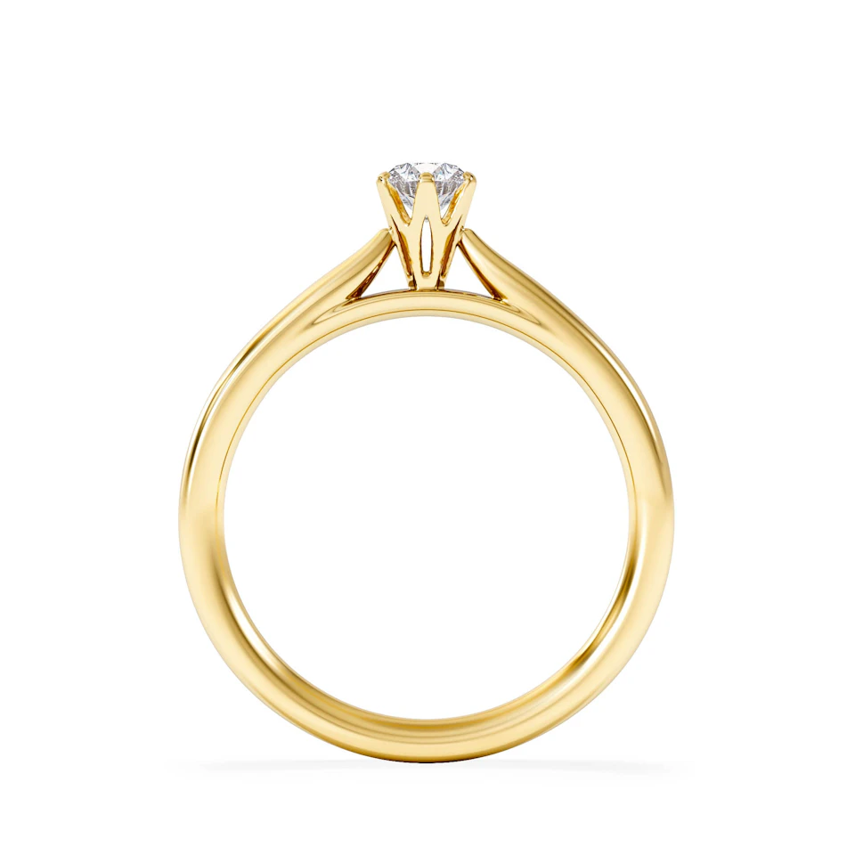 Certified High Set Chloe 18K Gold Diamond Engagement Ring 0.25CT