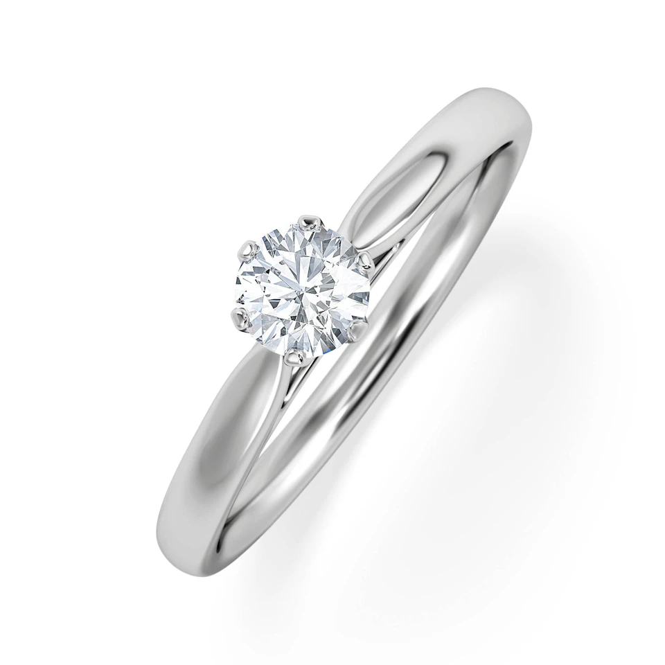 Engagement Ring Certified Diamond 0.33CT G/VS High Set Chloe 18K Gold