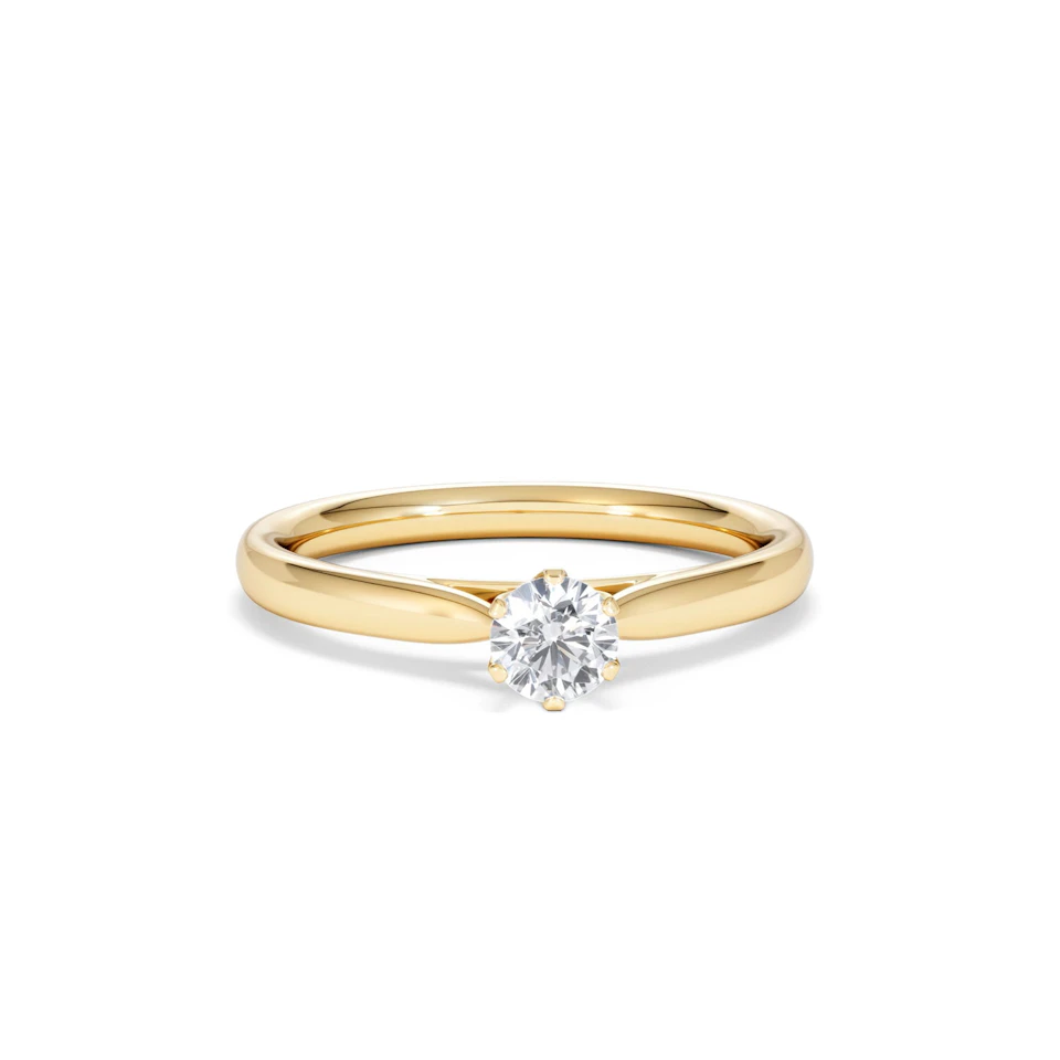 Engagement Ring High Set Chloe 0.33ct Lab Diamond G/Vs in 18K Gold