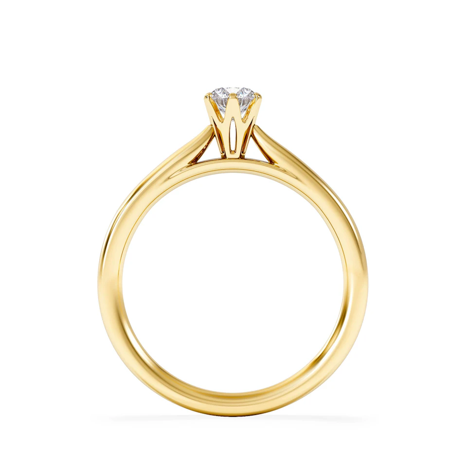 Certified High Set Chloe 18K Gold Diamond Engagement Ring 0.33CT