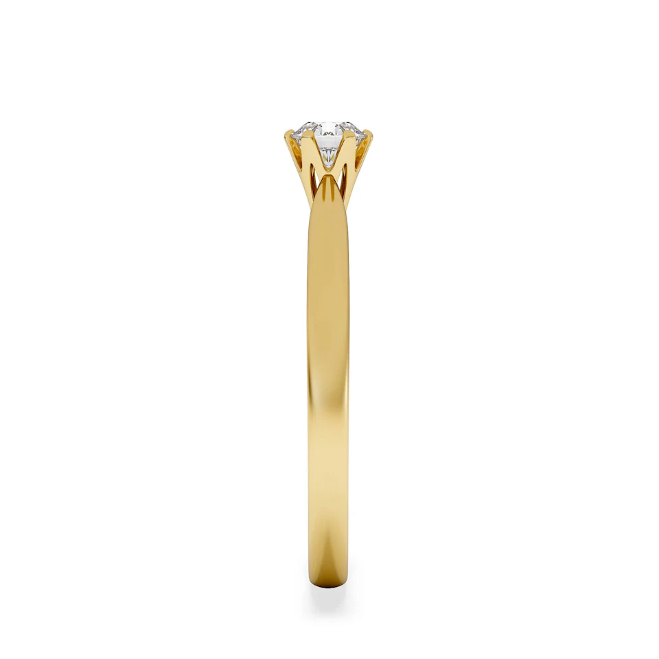 Certified High Set Chloe 18K Gold Diamond Engagement Ring 0.33CT
