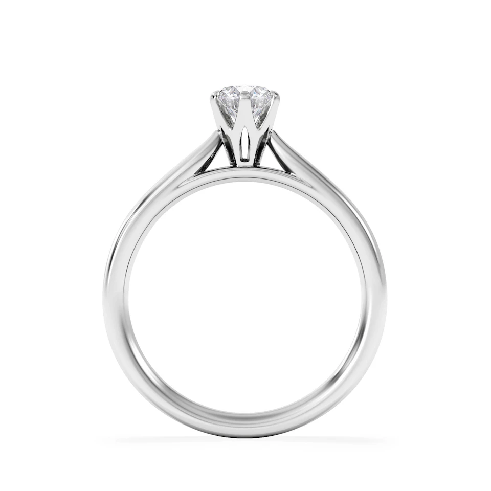 Certified 0.50CT Chloe High 18K White Gold Engagement Ring E/VS2