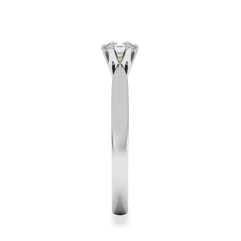 Certified 0.50CT Chloe High 18K White Gold Engagement Ring E/VS2