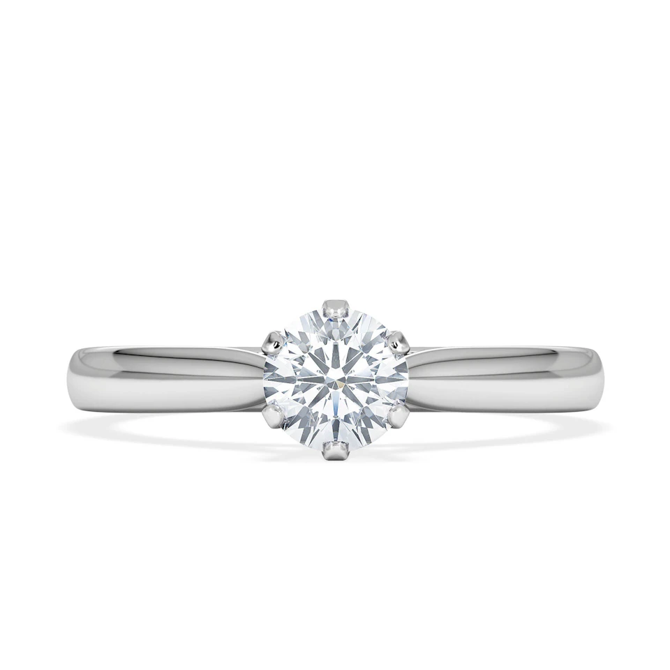 Platinum Half Carat Diamond Engagement Ring High Set Chloe Lab F/VS1